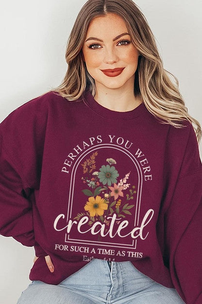 Perhaps You Were Created Graphic Sweatshirt choice of colors