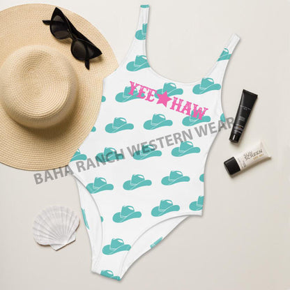 Yeehaw Turquoise Hat Yeehaw Swim Suit