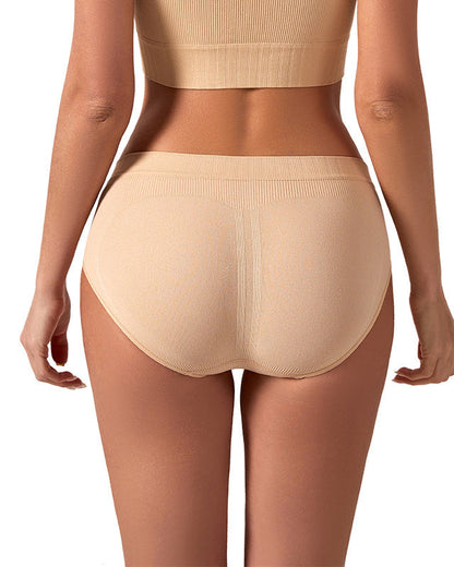 Solid Color Pure Cotton Plus Size Seamless Low Waist Women’s Underwear