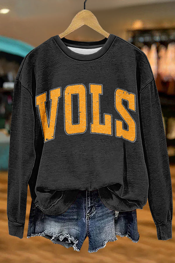 Cozy Gameday Tennessee Volunteers Print Sweatshirt