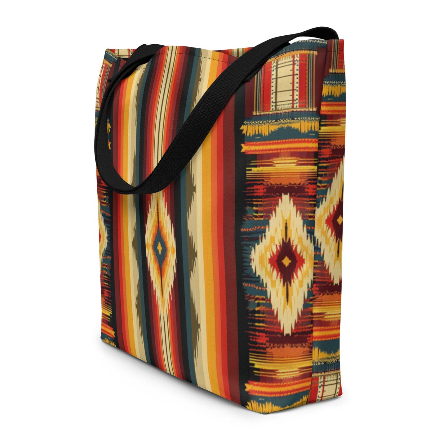 Southwest Serape All-Over Print Large Tote Bag