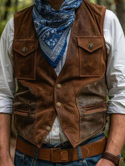 Men's Retro Western Style Casual Vest