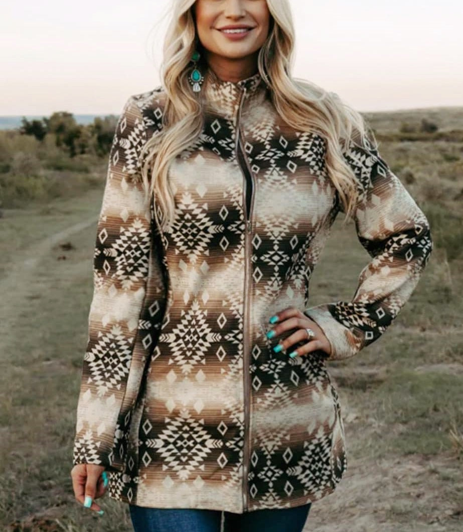 Vintage Western Aztec Print Jacket