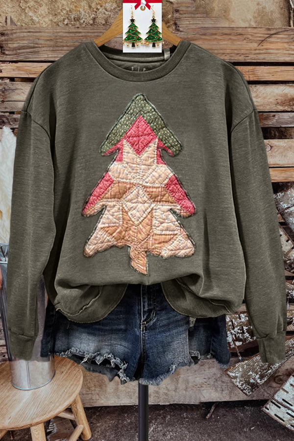 Vintage Christmas Contrast Sweatshirt