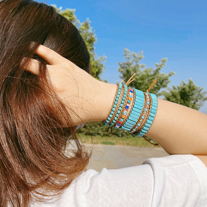 Unisex Retro Bohemian Wrap Braided Bracelet