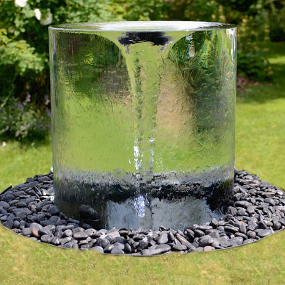 Outdoor Spiral Fountain with Reservoir & Pump Kit