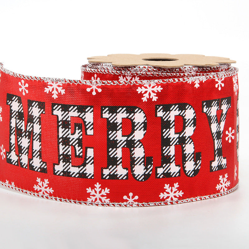 Christmas Wired Ribbon 4 Roll 20 Yards