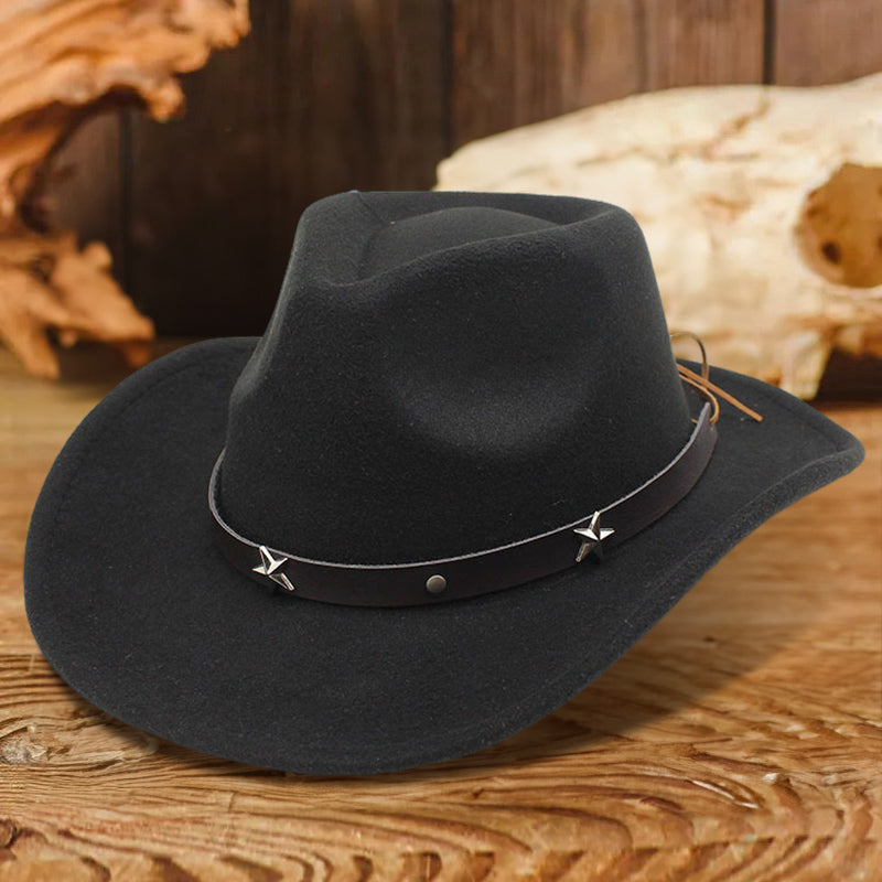 Western Felt Cowgirl Fedora Hat