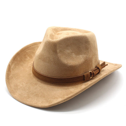 Men's Vintage Western Cowboy Hat Suede Knight Hat