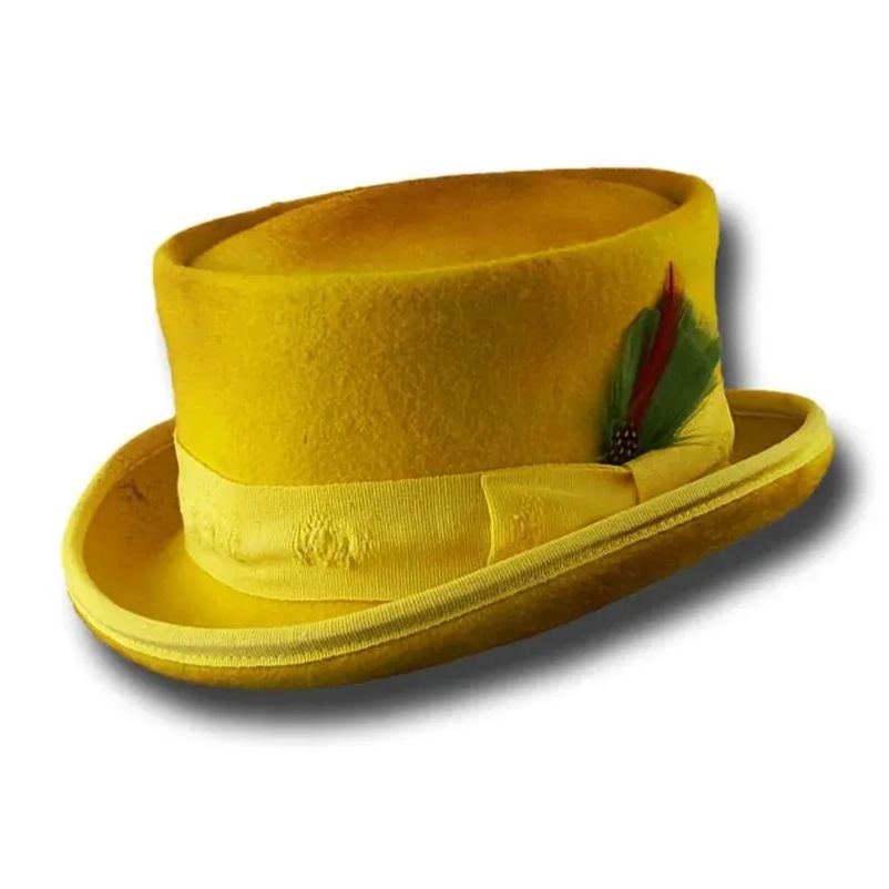 [New]Western Desert Top handmade Sergio Anzani Hatmaker-yellow