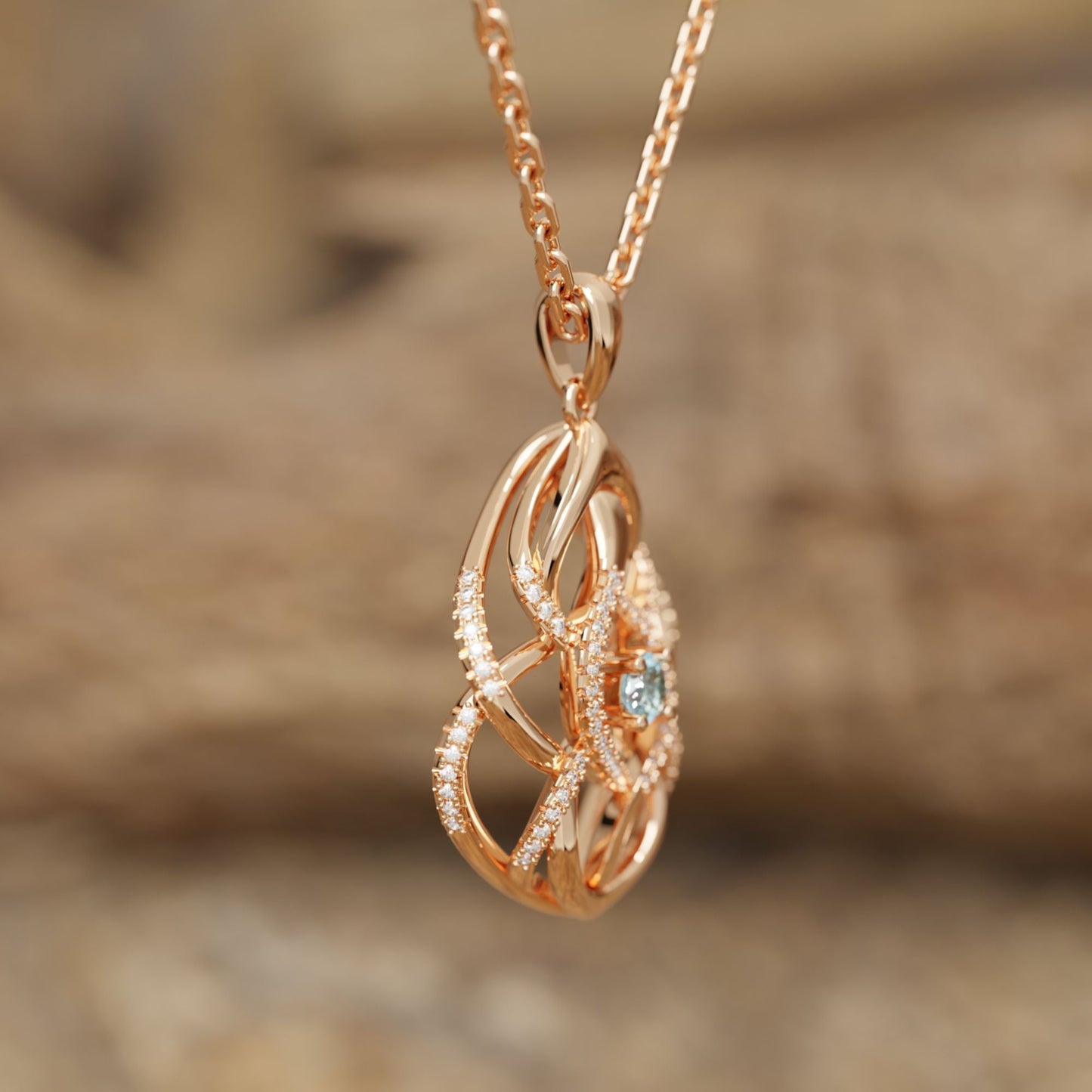 Eden's Embrace Necklace - Aquamarine