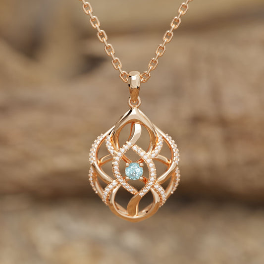 Eden's Embrace Necklace - Aquamarine