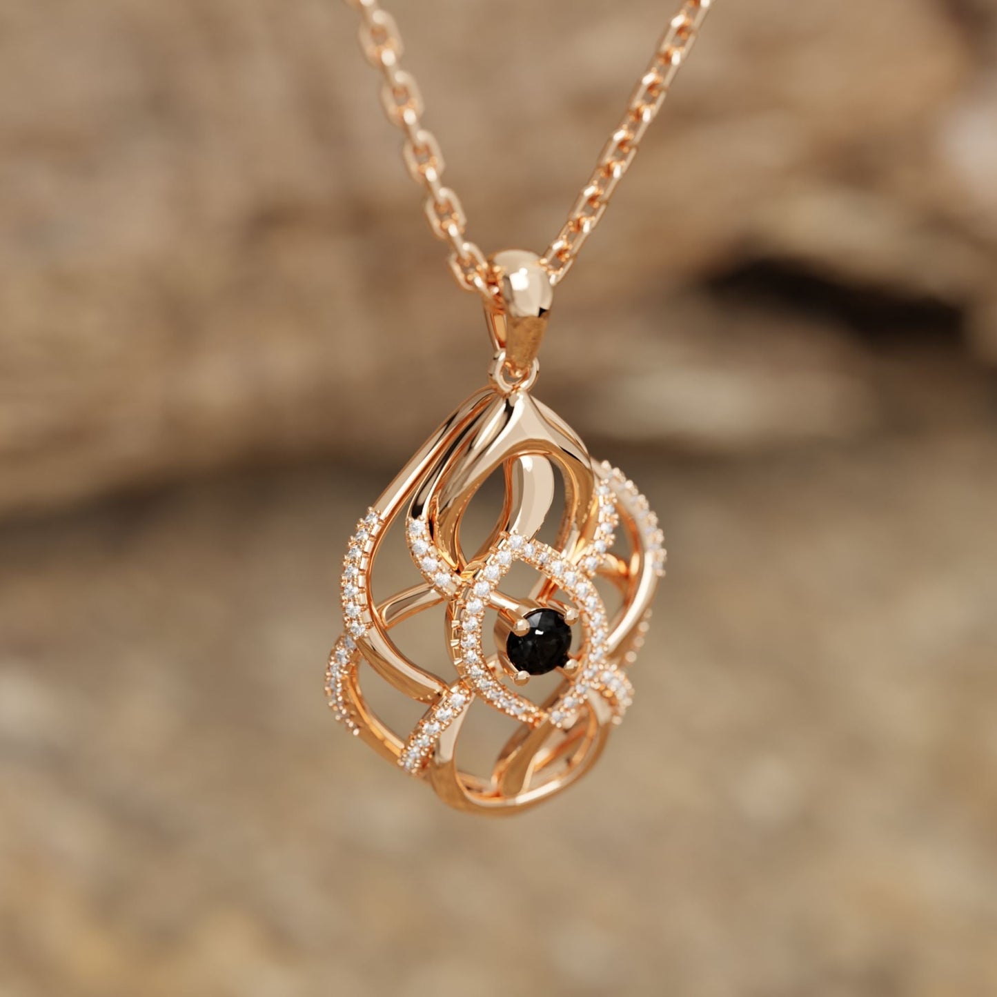 Eden's Embrace Necklace - Black Onyx