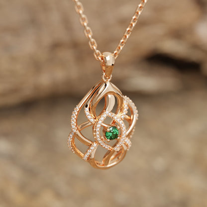 Eden's Embrace Necklace - Emerald