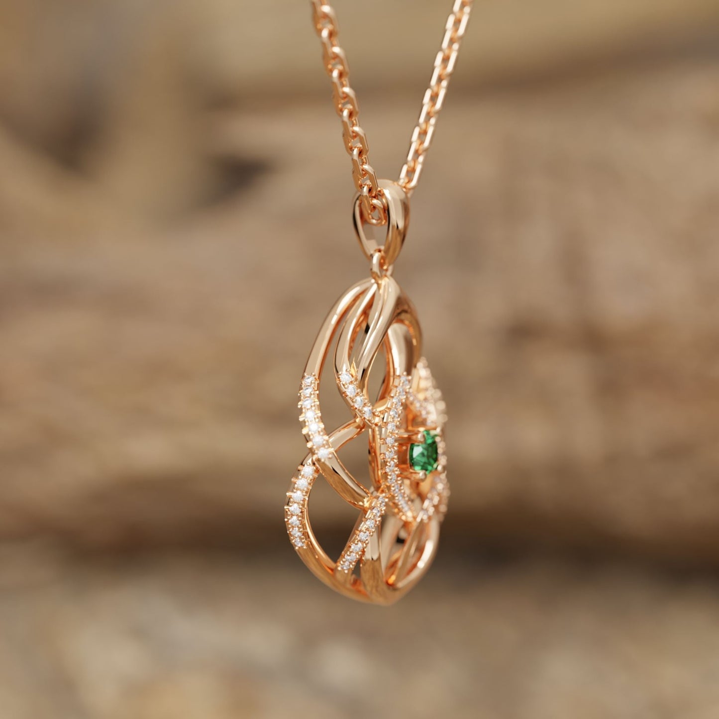 Eden's Embrace Necklace - Emerald