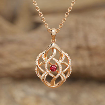 Eden's Embrace Necklace - Ruby