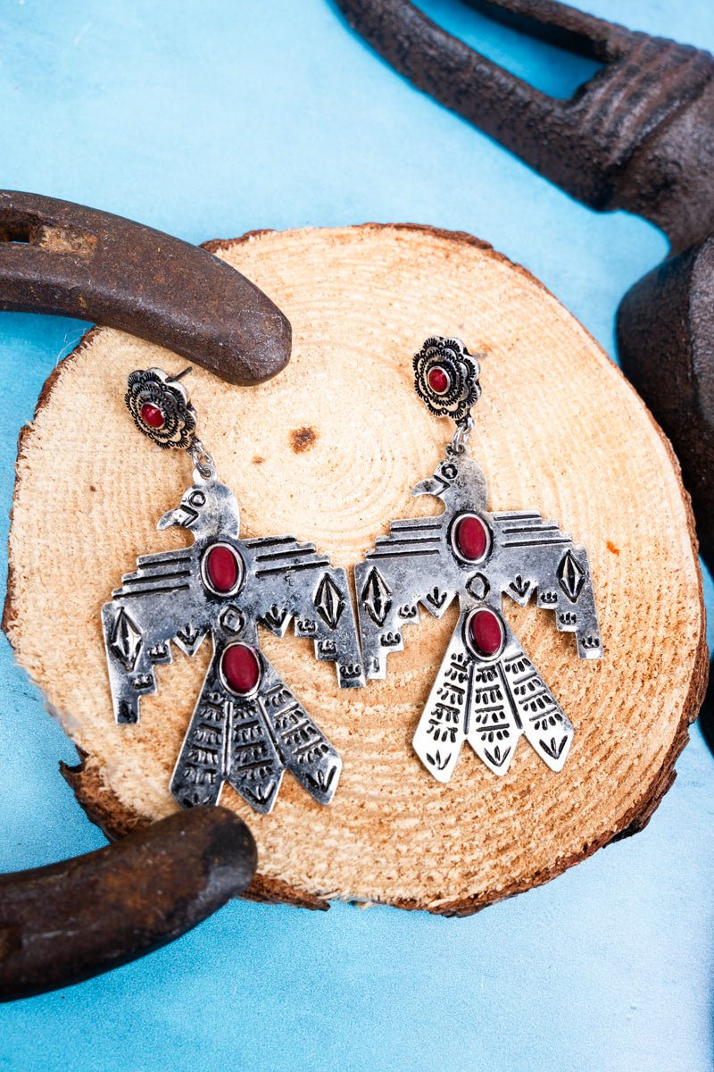 Silver Thunderbird Earrings