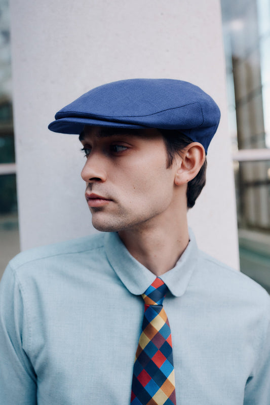 Darcy Blue Flat Cap