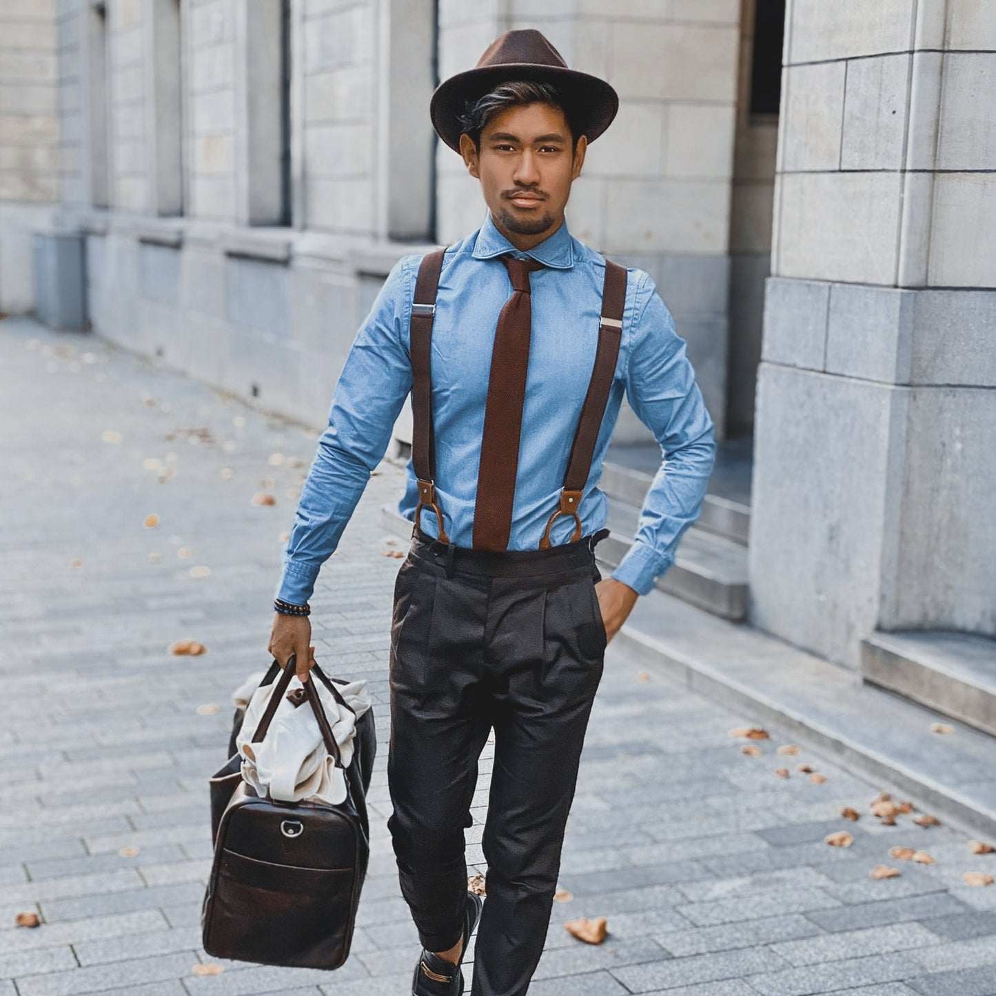 FIDO | TRUE BROWN WOOL FEDORA HAT WITH BAND