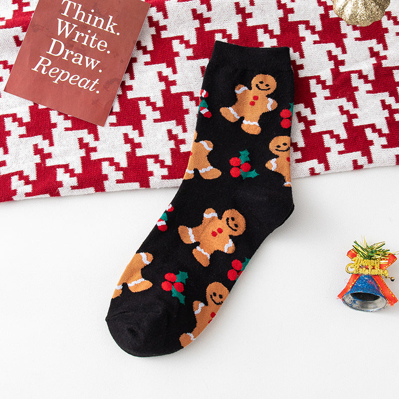 Christmas Santa Claus Elk Warm Thick Socks