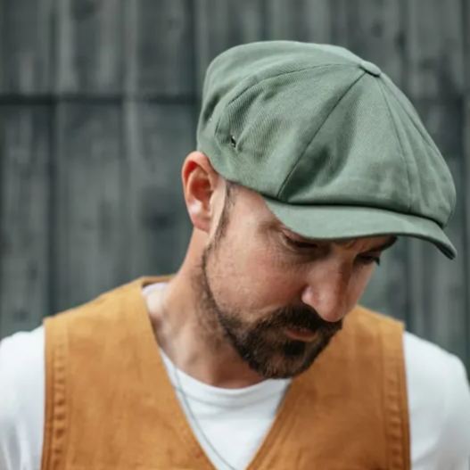 BAKER BOY HAT -  ARMY GREEN