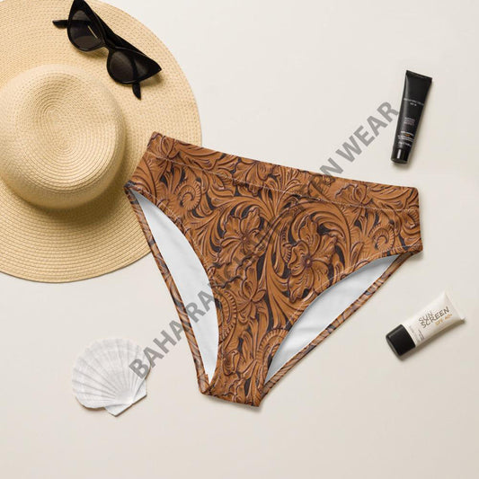 Yeehaw Tooled Leather Bikini Bottom