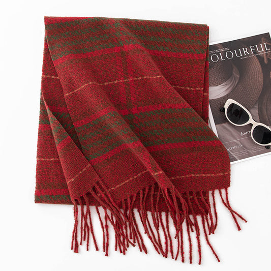 Christmas Classic Plaid Warm Scarf