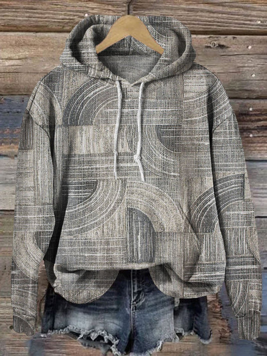 Vintage Brush Art Casual Hoodie Sweatshirt