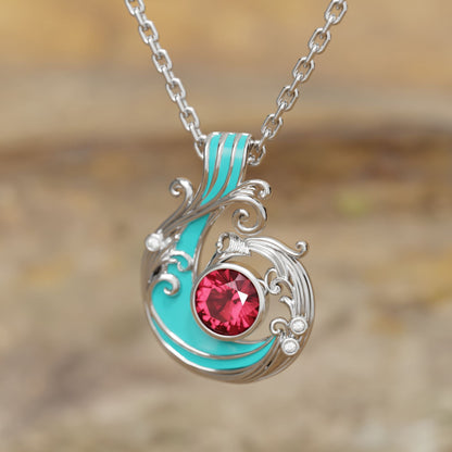 Eternal Eye of Life Necklace - Garnet