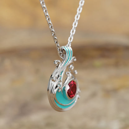 Eternal Eye of Life Necklace - Garnet