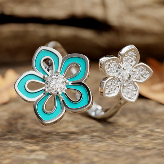 Eternal Twin Blossom Ring