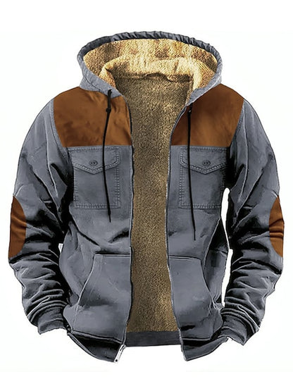 Men's Western Style Hooded Fleece Jacket