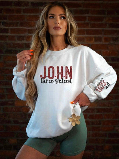 John 3 16 For God So Loved Crew Sweatshirt choice of colors