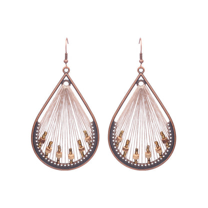 Women's Bohemian Shell Long Tassel Earrings