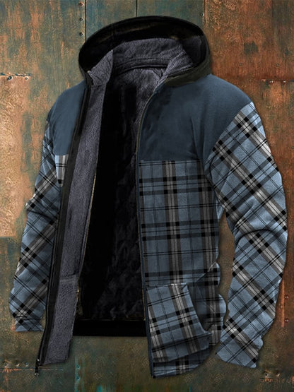 Casual Retro Western Style Printed Fleece Jacket