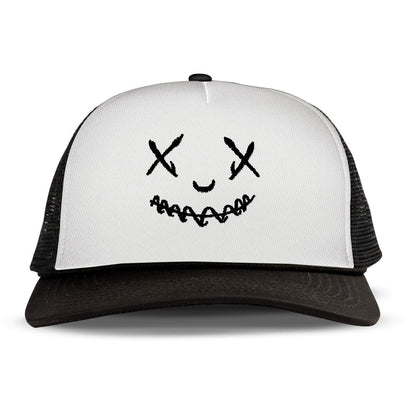 Happy Face Printed Trucker Hat