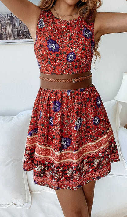 Vintage Floral Mini Dress