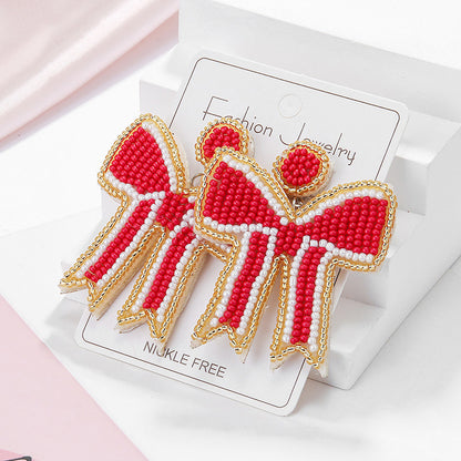 Classic Bow Beads Earrings