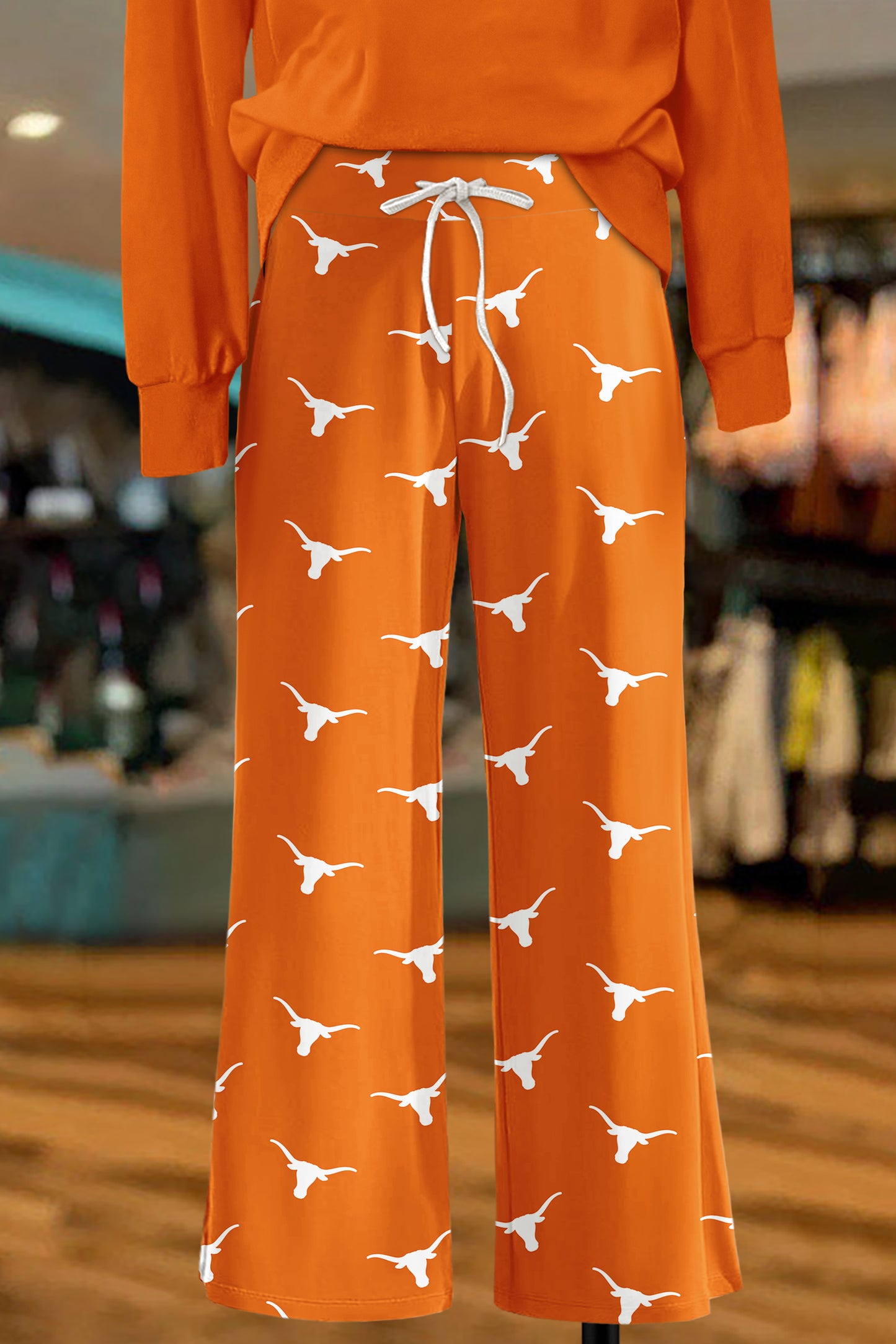 Texas Longhorns Print Wide Leg Pants