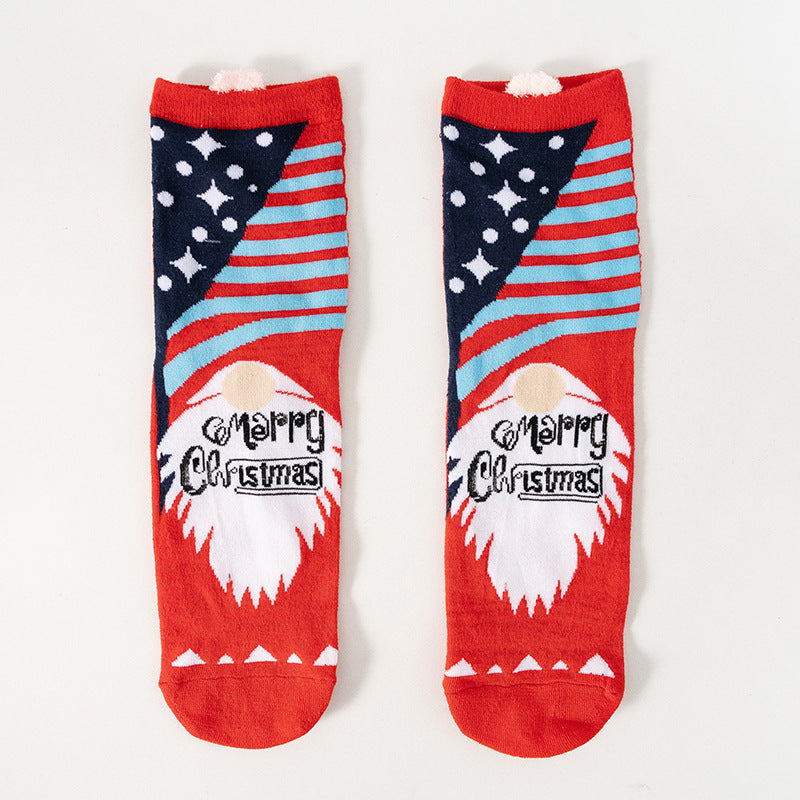 Cute Christmas Cartoon Santa Claus Socks