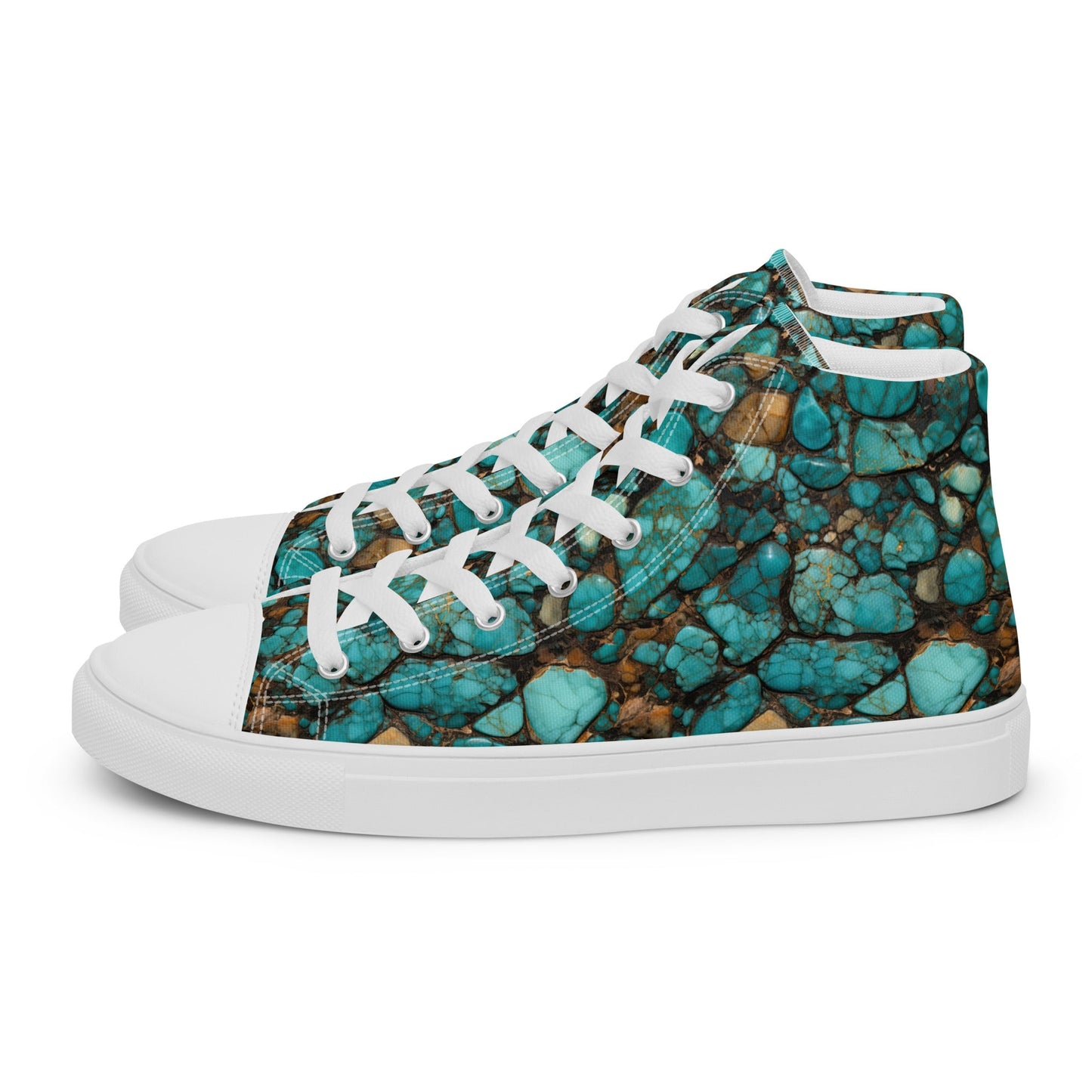 All Turquoise Women__ high top canvas shoes