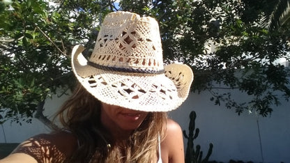 Boho cowboy hats for women, bohemian cowgirl straw hat, stetson western hats, kekugi