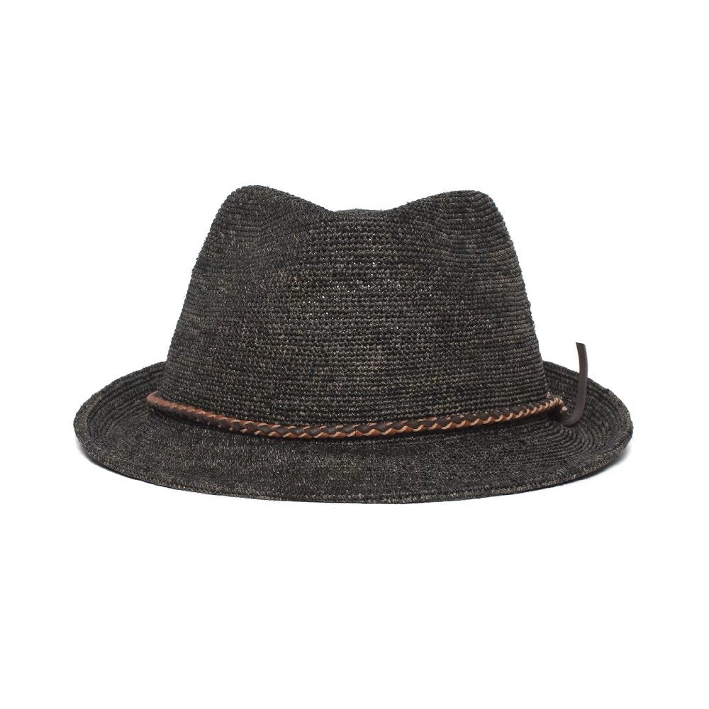 [Brad Pitt same style!]Can be rolls up for packing- Goorin Bros Morning Glory Raffia Straw Trilby Fedora