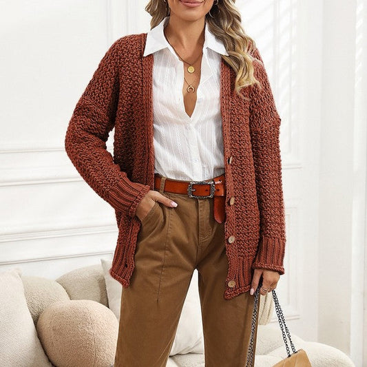 Chunky Cable Knit Oversize Cardigan choice of colors