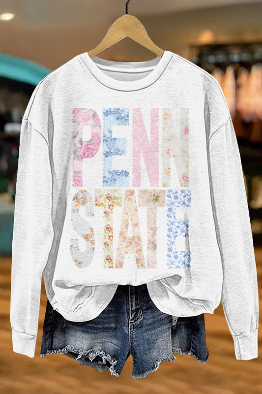 Floral Gameday Penn State Print Sweatshirt