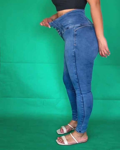 Girls New Lipo jeans Shaping in The Waist Area