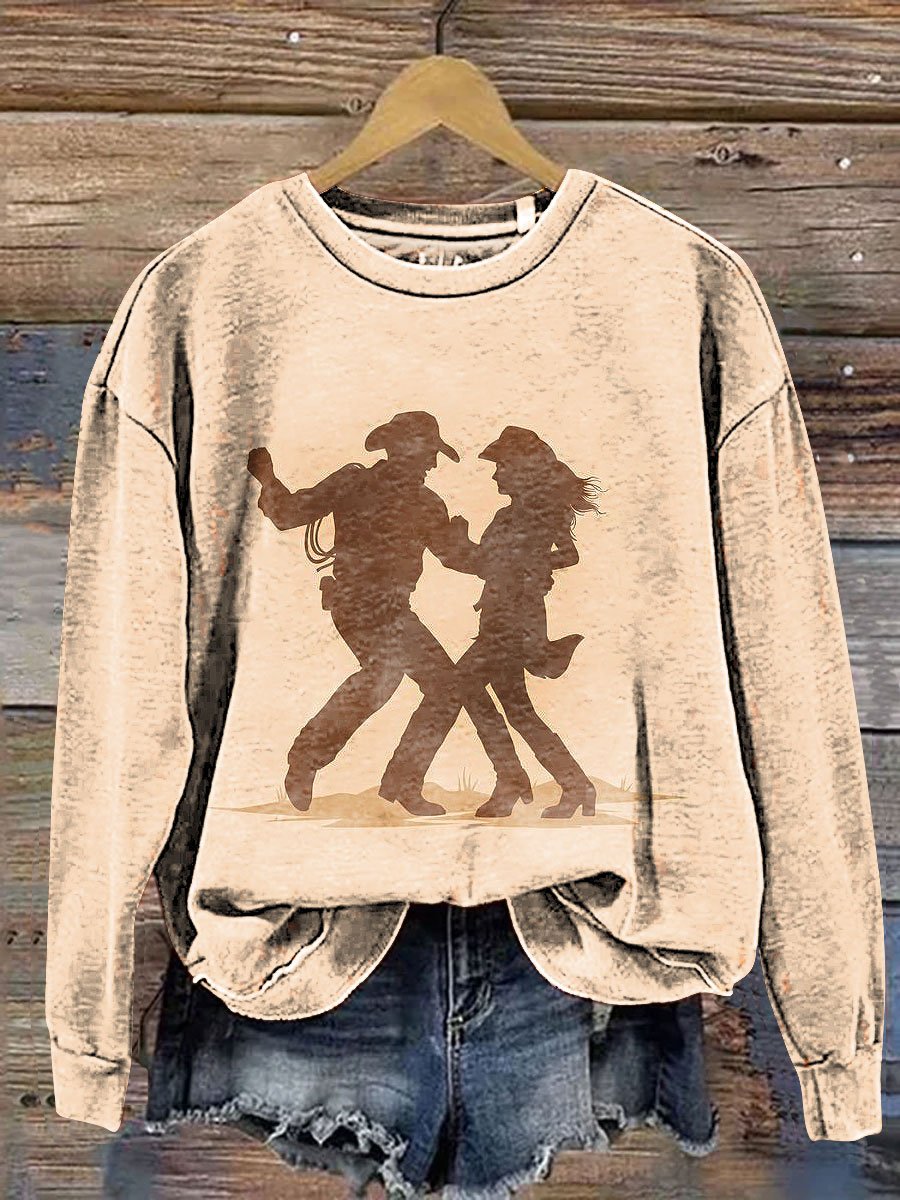 Western Cowboy Dance Art Casual Sweatshirt