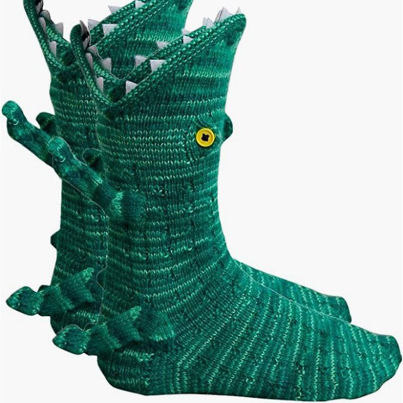 Crocodile Shark Cartoon Knitted Socks