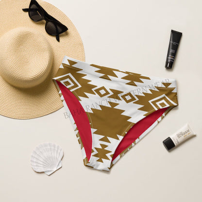 Yeehaw Bold Brown Aztec Bikini Bottom