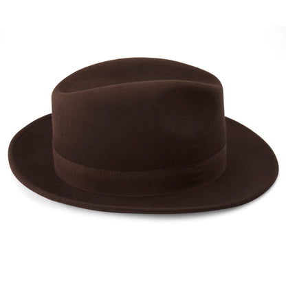 FIDO | TRUE BROWN WOOL FEDORA HAT WITH BAND